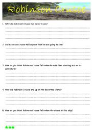 Comprehension questions Robinson Crusoe Ch 1 & 2