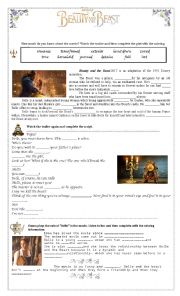 English Worksheet: Beauty and the Beast