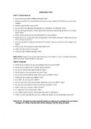 English Worksheet: Speaking interview 3ESO