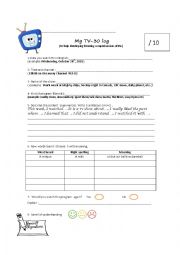 English Worksheet: Tv report 