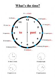 English Worksheet: Whats the time?