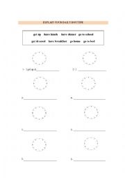 English Worksheet: Daily Routine