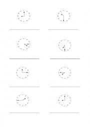 English Worksheet: TELLING THE TIME