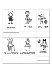 English Worksheet: My family
