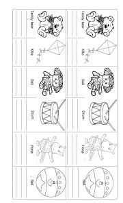 Toys writing worksheet