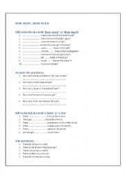 English Worksheet: HOW MUCH/ HOW MANY