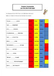 English Worksheet: Present Progressive