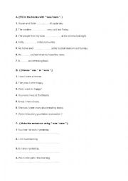 English Worksheet: exercises on Simple Past