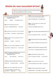 English Worksheet: The Most Successful Quiz