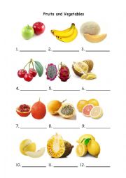 Fruits and Vegetables