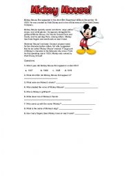 Mickey Mouse reading and comprehension questions. With how to draw and easter coloring. Disney