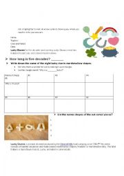 English Worksheet: Great Lucky Charms Unit