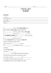 English Worksheet: LEMON TREE