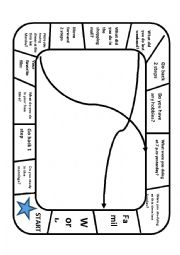English Worksheet: Board Game to practice past continuous and past simple_speaking activity