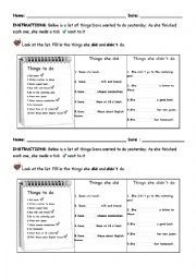 English Worksheet: Did or Did not