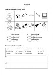 English Worksheet: He or She