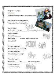 English Worksheet: Song: Eleanor Rigby by The Beatles