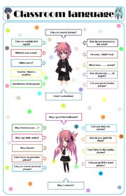 Classroom lenguage (totally editable)