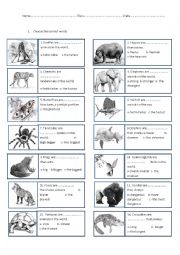 Comparatives and superlatives. Animals