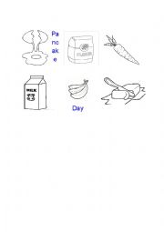 Pancake day, easy beginner worksheet