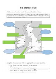 English Worksheet: The British Isles