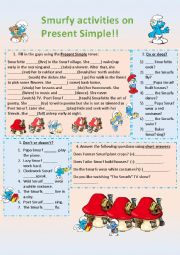 English Worksheet: present simple