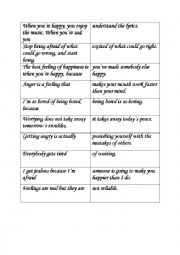 English Worksheet: Feelings and emotions puzzle