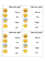 English Worksheet: How are you?