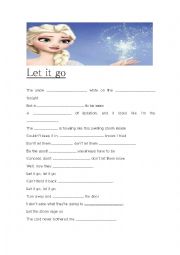 English Worksheet: Let it go