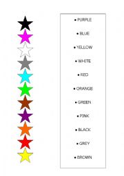 English Worksheet: Colours