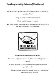 English Worksheet: crime and punishment