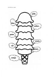 English Worksheet: color