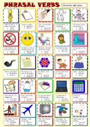 English Worksheet: Phrasal verbs