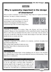 English Worksheet: symmetry