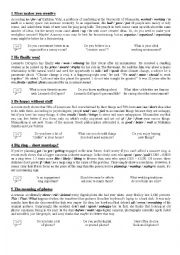 English Worksheet: Mixed exercises for intermediate students