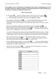 English Worksheet: Language in USe