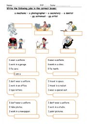 English Worksheet: Jobs (2) 