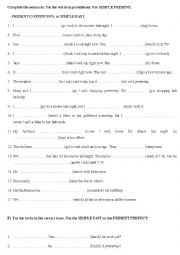 English Worksheet: tenses review