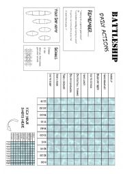 English Worksheet: Battleship daily actions