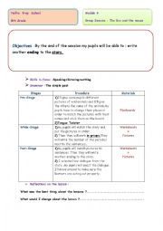 English Worksheet: The lion and the mouse