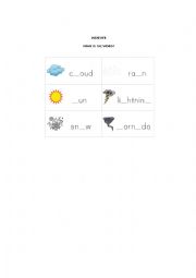 English Worksheet: WEATHER