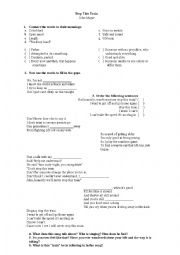 English Worksheet: Stop this Train 