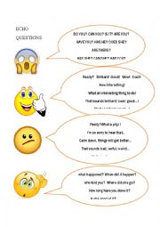 English Worksheet: ECHO QUESTIONS