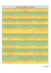 English Worksheet: The Talking Pack