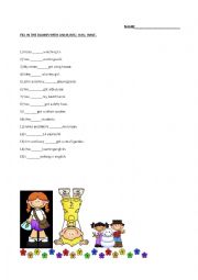 English Worksheet: Grammar exercise - Present simple