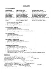 English Worksheet: causatives