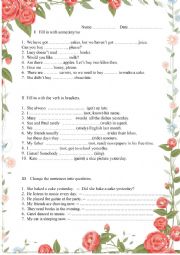 English Worksheet: Grammar test