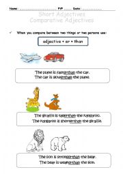 English Worksheet: Comparative Adjectives