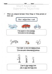English Worksheet: Superlative Adjectives