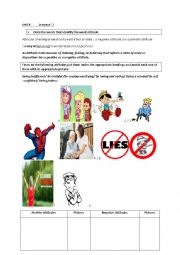 English Worksheet: Attitudes